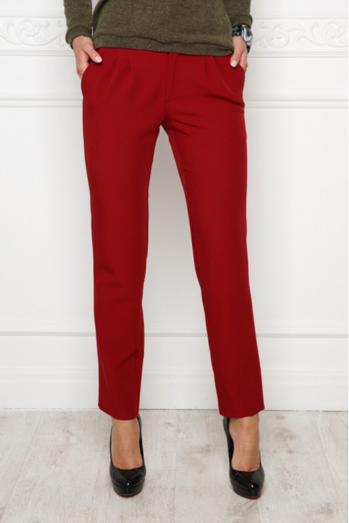 Классические красные брюки с двумя карманами Andie